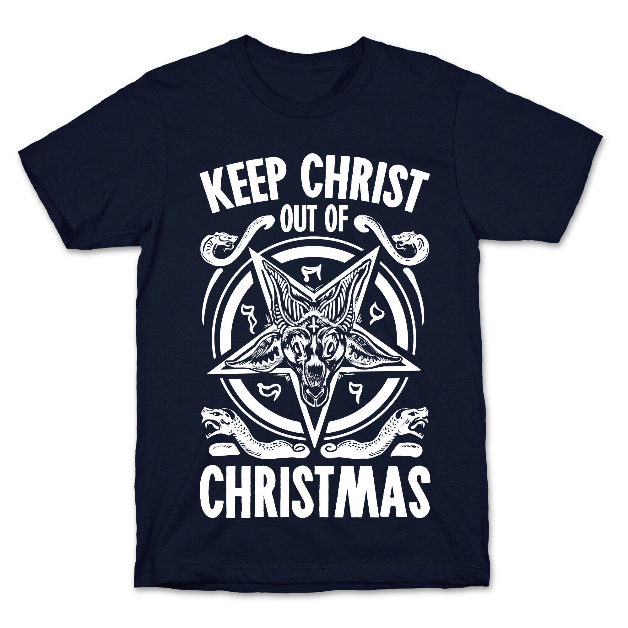 Keep Christ Out of Christmas Baphomet  T-Shirt